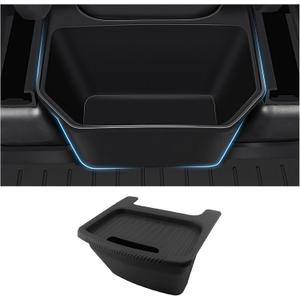 Rear Center Console Trash Can for Tesla Model Y Juniper 2025 2026 Back Seat Rear Center Console Organizer Storage Box with ABS Lid Car Interior Accessories
