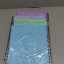 Qilery 6 Pcs 10 Pocket Pastel Folder Bulk Plastic Spiral Project Organizer for Documents Papers Homework Portfolio Folder Binder with Plastic Sleeves School Office Supplies