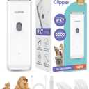 Pet Clippers for Dog Hair Grooming Low Noise, Rechargeable Cordless Cat Shaver with Ceramic Blade,Portable Pet Hair Trimmer for Matted & Long Hair (White)