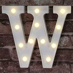 Pooqla LED Marquee Letter Lights Sign, Light Up Alphabet Letter for Home Party Wedding Decoration W