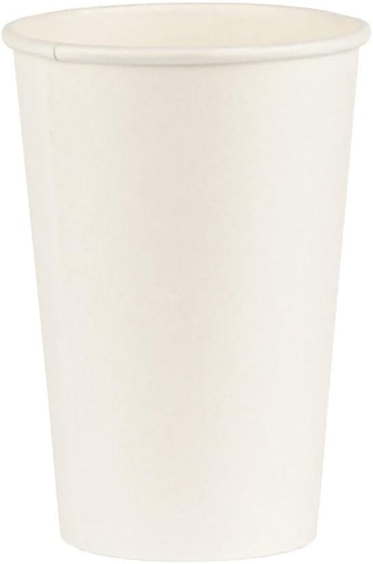 Hot Cups, White Paper, 10oz, Case of 1000 (20 packs x 50), Large