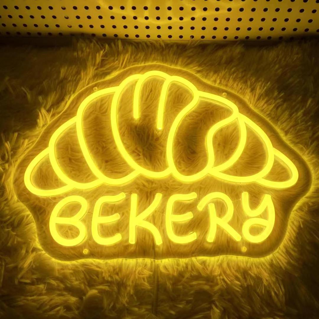 Bakery Neon Sign For Wall Decor Bakery Shop Business Kitchen Light up Sign Cake Baking Shop Food Neon Lights for Dessert Shop Cafe Restaurant Decor With Usb Dimmer 10.7514.96 In