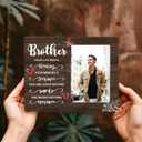 3 x Brother Memorial Wooden Picture Frame, In Loving Memory Remembrance Photo Frame Gifts for Brother, Bereavement Sympathy Wooden Frame for Loss of Brother, 4x6 inch Photo