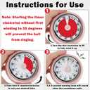 60-Minute Magnetic Visual Timer, Silent Operation and No Battery Needed, Time Management Tools for Kitchen, Homeschool Desk, Office Meetings & Home Learning Timer (Pink)