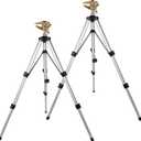 Biswing Large Impact Sprinkler Head on Tripod Base, Adjustable Zinc Alloy Lawn Sprinklers for Yard Lawn Garden, 3/4" NH Connector, 360 Degree Large Area Coverage Irrigator with Extension Legs, 2 Pack