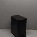 Homie Soft Close, Slim Trash Can 3.2 Gallon with Anti - Bag Slip Liner and Lid, Use as Mini Garbage Basket, Slim Dust Bin, or Decor in Bathroom, Restroom, Kitchen, or Bedroom (Matte Black) (12L / 3.2 Gallon)