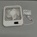 Travel Fan for Sleeping, 6.8" Small Portable Fan Rechargeable Battery Powered, 100 Speeds Personal Mini Desk Fan for Office Bedroom, Cruise Ship Beach Vocation Travel Essentials, White