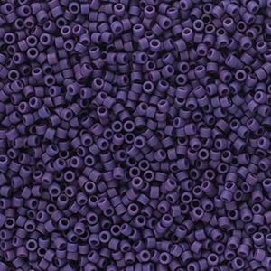 Miyuki Delica 11/0 - Frosted Glazed Purple Matte DB2293-5.2gms Vial of Japanese Glass Beads
