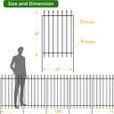 FOREHOGAR Metal Garden Fence 36 in H x 10 ft L,Border Fence Panels Animal Barrier for Dogs, No Dig Garden Fencing for Yard Patio Flower Bed Lawn Outdoor,5 Panels + 6 Stakes Black