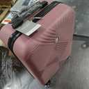 Tripcomp 2 Piece Carry on Luggage Set, Airline Approved 20 Inch Luggage with Cosmetic Case HardShell Suitcase with Spinner Wheels, Lightweight Durable Hardside Suitcases Set, Pink