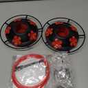 2 Pack Hummingbird Feeder Base Replacement Part Accessories Set - Includes 2 Pcs Bottom Base, Moat Hooks, Seal Rings, Brushes and Hanging Ropes (2, Black)