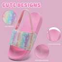 IceUnicorn Kids Girls Slide Sandals Toddler Slippers Boys Non-slip Summer Casual Beach Water Shoes for Indoor & Outdoor (Pink)