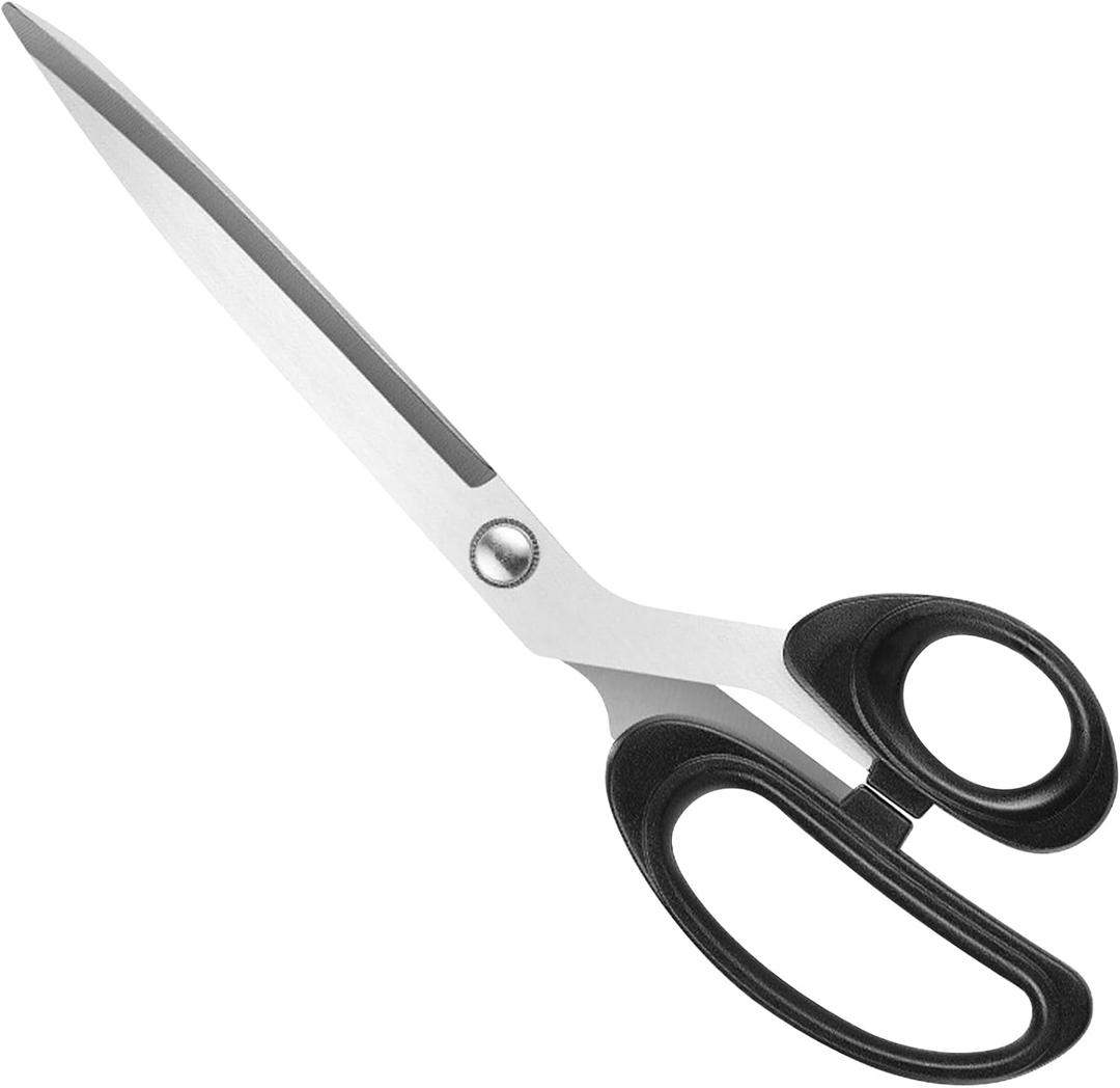 10-Inch All-Purpose Sharp Fabric Scissors - Heavy-Duty Stainless Steel Professional Shears for Cutting Clothes, Leather - Ideal for Tailor, Home, Office Use.
