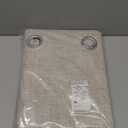 NICETOWN Oatmeal Thick Linen Blend 100% Blackout Curtains 63" Long 2 Panels Set for Bedroom, 42" Wide, Rustic Grommet Thermal Insulated Flax Textured Full Blackout Window Draperies with Grey Liners