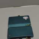 Defencase for iPhone 16 Magnetic Wallet Case Compatible with Magsafe with RFID Blocking Zipper Pocket & Card Holder for Women Men PU Leather Strap Detachable Case for iPhone 16 (6.1 inch), Blue Green