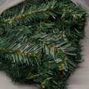 9FT Pre-Lit Christmas Garland with 50 LED Lights, 220 Lush Green Branches Battery Operated, 8 Modes IP44 Waterproof Timer, Warm White for Indoor Outdoor Holiday Mantle Stair Decor