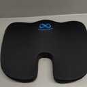 Everlasting Comfort Doctor Recommended Memory Foam Seat Cushion for Office Chairs & Car - Ergonomic Office Desk Accessories - Cushions for Tailbone Pain Relief, Sciatica (Black Airflow, Large)