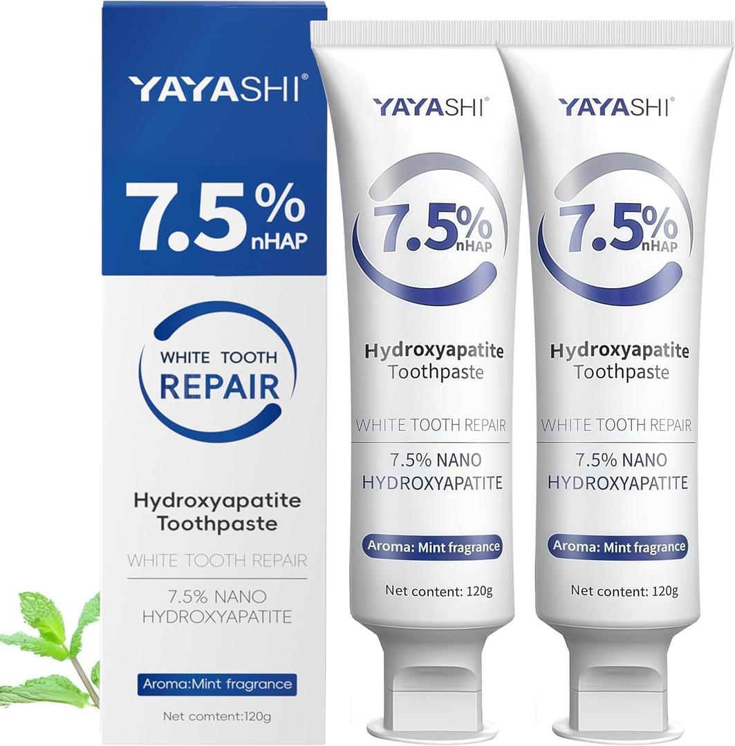 Set 2-Pack Hydroxyapatite Toothpastes for Enamel Protection and Tooth Strengthening, Gentle Mint, Fresh Breath, Daily Use for Oral Health (Gentle Mint) Set 2-Pack Hydroxyapatite Toothpastes for Enamel Protection and Tooth Strengthening, Gentle Mint, Fresh Breath, Daily Use for Oral Health (Gentle Mint)