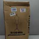 Manikin 60”-67”Height Adjustable Female Dress Model Display Torso Body Tripod Stand Clothing Forms（Beige）