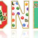 The Very Hungry Caterpillar ONE Sign- First Birthday Decorations For Boy Girl,Gold Glitter Apple Party Decor, 3D Standing Letters,Caterpillar Highchair Banner Photo Backdrop,Fruit 1st Year Baby Shower