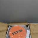 VEVOR Mechanic Stool, 250 LBS Rolling Pneumatic Creeper Garage/Shop Seat, Adjustable Height 16-22 inch in Padded Rolling Workshop Stool with Tool Tray, for Garage, Shop, Auto Repair, Black+Orange