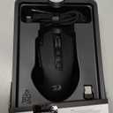 Redragon M612 PRO RGB Gaming Mouse, 8000 DPI Wired/Wireless Optical Mouse with 9 Programmable Buttons & 7 Backlit Modes, BT & 2.4G Wireless, Software Supports DIY Keybinds Rapid Fire Button