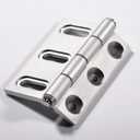 2 Pack Door Butt Hinges Cabinet Hinges with Flat Head Screws,Adjustable Hole Spacing Range 3/5inch,3.35inch x 2.48inch,Silver