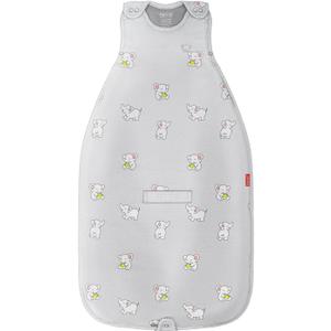 HECCEI Merino Wool & Cotton Baby Sleep Sack, All-Season 2-Way Zipper Baby Sleeping Bag, Adjustable Fit Baby Wearable Blanket (Snackyphant Grey) 2-24M