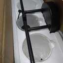 Indoi Bathroom Light Fixtures, 3Light Matte Black Vanity Light, Black Bathroom Lights Over Mirror with Clear Glass Shade, Wall Sconces for Mirror Bedroom Living Room Hallway