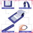 Dunzy 30 Pieces Leather Luggage Tag Women Identifiers Travel Suitcase Tags for Luggage Travel Backpack Bag Wedding Favors Women Men Adults Bulk