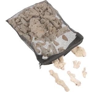 Aquarium Crushed Coral Filter for Fish Tank Freshwater Ph, 500g Bio Ceramic Media Filtration Material Pond - Reusable Aquarium Landscape Decoration Natural Coral Stones with Bag