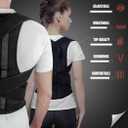 3-in-1 Posture Corrector for Men & Women | Adjustable Back Brace with Lumbar & Upper Back Support | Spine Alignment, Shoulder Straightener & Pain Relief | Breathable Full Back Support Brace (Black)