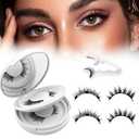 Meylora Magnetic Lashes,Magnetic Eyelashes with Applicator,2026 New Magnet Lashes Natural Look,Reusable Soft Lashes Kit No Glue or Liner Needed for Women Daily Use(03+06)