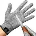 BeaverCraft Wood Carving Gloves CRG - Cutting Cut Resistant Gloves Level 5 for Whittling, Woodworking, Food Prep (Large)