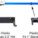 Horizontal Lightsaber Wall Mount Holder Light Saber Display Rack Hook Stand, Compatible for Any Lightsaber, Black Pack of 2