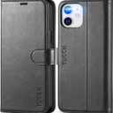 TUCCH Wallet Case for iPhone 12 /iPhone 12 Pro 5G, RFID Blocking Card Slot Stand [Shockproof TPU Interior Case] PU Leather Magnetic Protect Flip Cover Compatible with iPhone 12 Pro/12 6.1-inch, Black