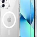 Temdan for iPhone 12 Mini Case & iPhone 13 Mini Case Clear with Screen Protector, Compatible with Magsafe, Anti-Yellowing, Military-Grade Protection, Shockproof Slim Magnetic Phone Case Cover