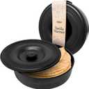 Tortilla Warmer Insulated Container with Lid (8.5" x 2.5"-Inch), BPA FREE Microwave & Dishwasher Safe Tortilla Holder Server Box For Tortilla, Flour Taco, Chapati, Flat Breads (1 Pack - Black)