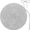 Shappy 20 Yards Rhinestone Glitter Shoelaces Shoe Laces Cord Crystal Bling Shiny Round Cords Hoodie Drawstring for DIY Sweatpants Sneakers Hoodies Dress Decorations, White