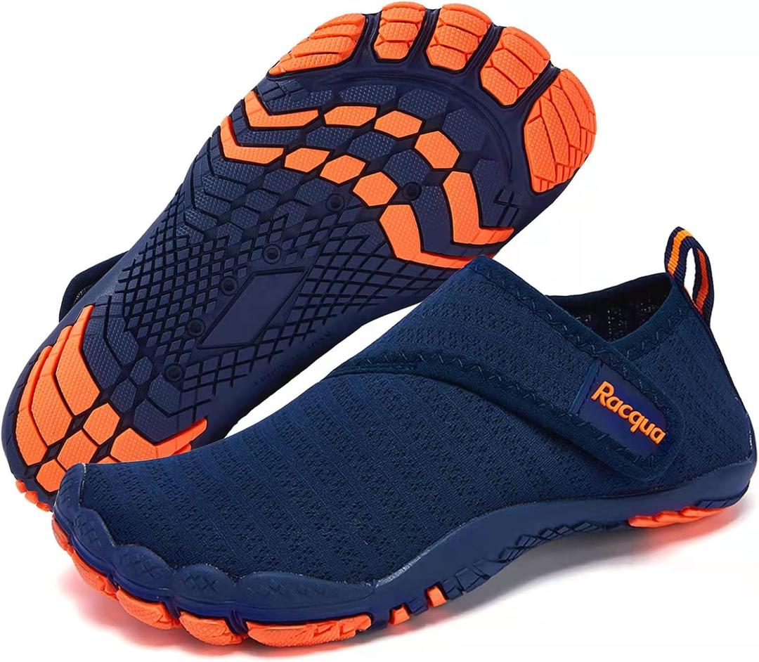 Racqua Boy's Girl's Kids Toddler Water Shoes Quick Dry Barefoot Lightweight Pool Swim Beach Sport Aqua Shoes(Toddler/Little Kid/Big Kid) (4 Infant, Wzk163b-blue/Orange) Racqua Boy's Girl's Kids Toddler Water Shoes Quick Dry Barefoot Lightweight Pool Swim Beach Sport Aqua Shoes(Toddler/Little Kid/Big Kid) (4 Infant, Wzk163b-blue/Orange)