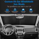 Front Windshield Sun Shade Compatible with Chevrolet Tahoe 2021-2025 Custom Fit Update Foldable Window Sunshade Auto Heat Shield Protector Block UV Rays Keep Your Car Cooler