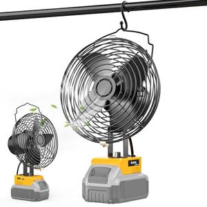 Ecarke 7 Inch Floor Fan Compatible with DeWalt 20V MAX Battery, 20W 3500RPM Cordless Jobsite Fan Brushless Motor Fans with USB&Type-C Charging Port for Portable Fan, Industrial, Outdoor