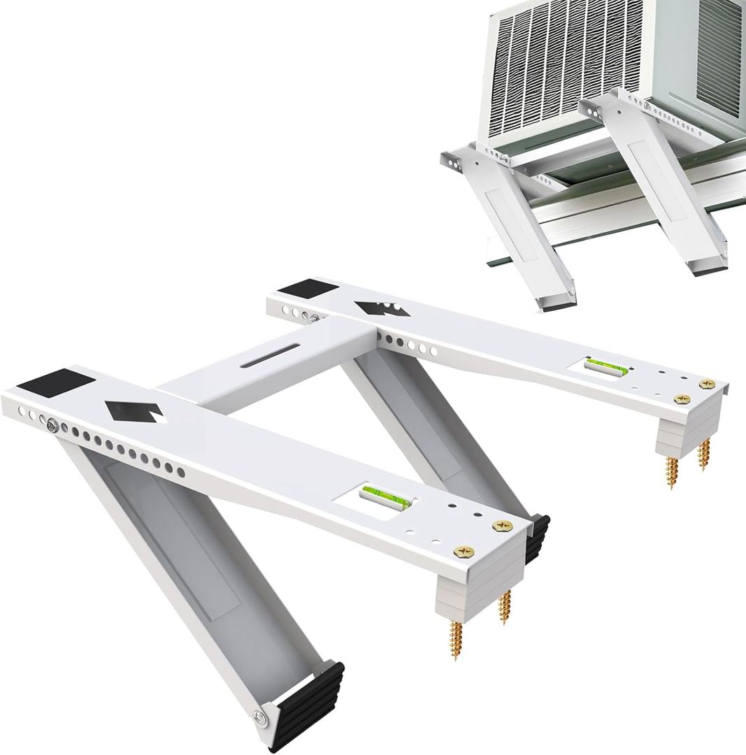 gulrear Window Air Conditioner Support Bracket with 2 Arms Heavy Duty AC Support for Window Unit Install kit Up to 200 lbs Hold 5000-22000BTU Unit Window AC Mount