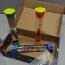 Liquid Motion Sensory Toys, 4 Pack Visual Timer Set with Glitter, Bubbles and Floating Effects for Stress Relief and Relaxation (4P-Flower Base Edition #1)