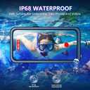 Temdan Compatible with iPhone 16e Case Waterproof, Built-in Screen & Camera Protector IP68 Underwater Full Body 16FT Military Dropproof Shockproof Phone Case for iPhone 16e 6.1"-Black/Clear