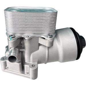 Aluminum Oil Filter Housing with Oil Cooler & Filter FIts for VW Passat Jetta Golf 2.0 TDI (2012-2014), Audi A3 A4 Q3 Quattro (2010-2017), OE 03L115389H