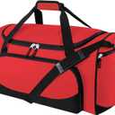 Gym Duffle Bag for Women - 55L Red Large Duffel Bags for Sports, Workout, Traveling, Durable Heavy Duty Duffel Gear Bag