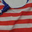 July 4th Baby Girl Ruffled Single Piece American Flag Printed Bow Beach Swimwear Swimsuit Rash Guard (2T, Red)