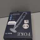 FOKE Back Shaver for Men, Ultra-Wide 1.8" T-Shaped Head, Travel Case, LED 4 in 1 Mens Back Shaver Rechargeable with Long Handle, Safety Lock, IPX7, Multi-Functional Back Trimmer for Men, (Steel Blue)