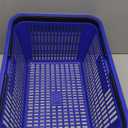 SSWBasics Blue Plastic Shopping Basket with Handles - Essential Shopping Baskets for Retail Store Use, Durable and Convenient Shopping Baskets for Customers(8"D x 17"W x 8"H)